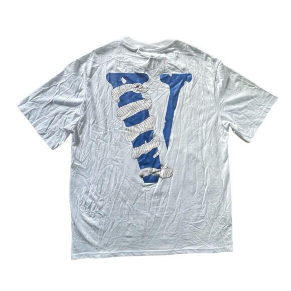 VLONE Snake T-Shirt Tee HUGE Script USA Made White Size XL Men EUC - Picture 3 of 8